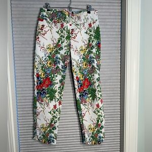 Soft Surroundings floral print cropped trousers
